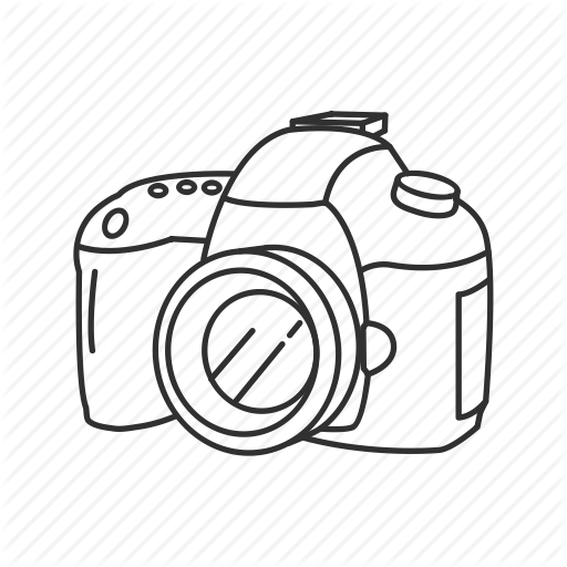 512x512 Dslr Drawing Outline Frames Illustrations Hd Images Photo - Dslr Drawing