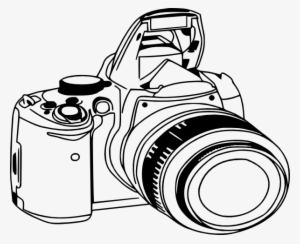 300x244 Camera Drawing Png Images Png Cliparts Free Download On Seekpng - Dslr Drawing