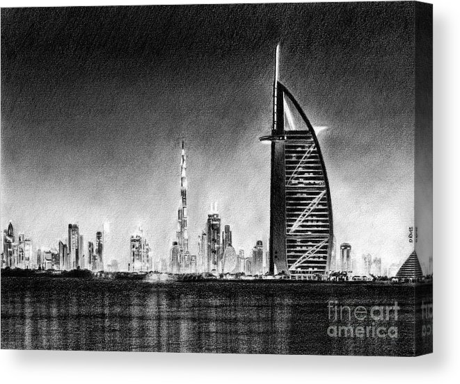 661x553 dubai cityscape drawing canvas print canvas art - Dubai Drawing
