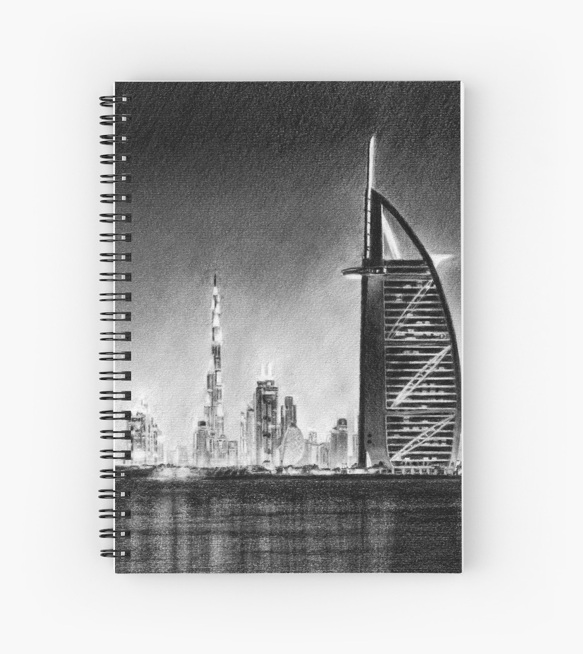 1171x1313 dubai cityscape drawing spiral notebooks - Dubai Drawing