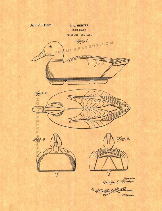 570x741 Patent Print - Duck Call Drawings