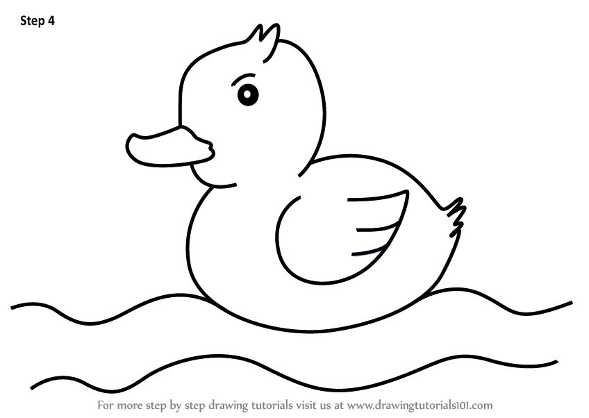 848x602 Learn How To Draw A Duck For Kids - Duck Drawing