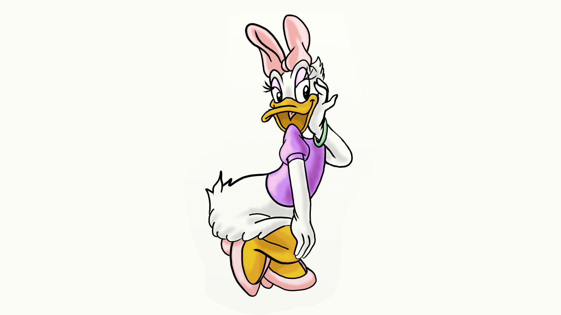 1920x1080 Artstation - Duck Drawing Cartoon