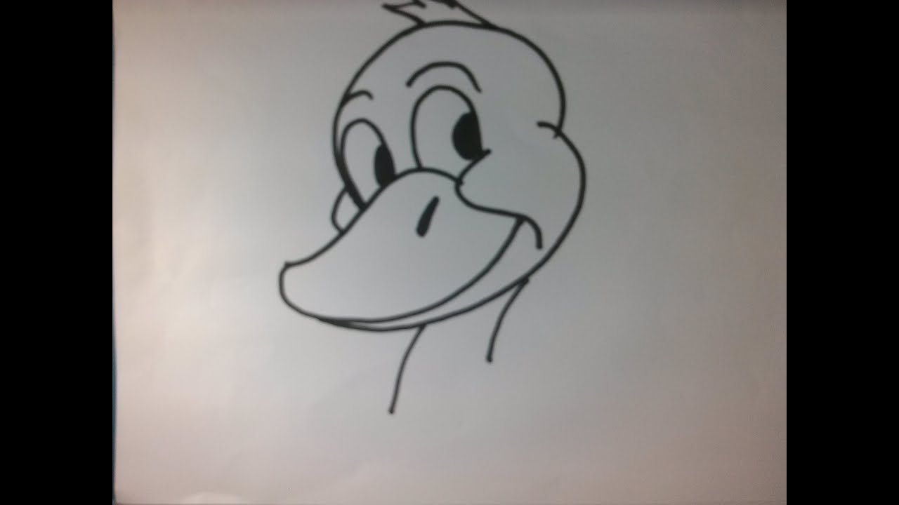 1280x720 How To Draw A Cartoon Duck - Duck Drawing Cartoon