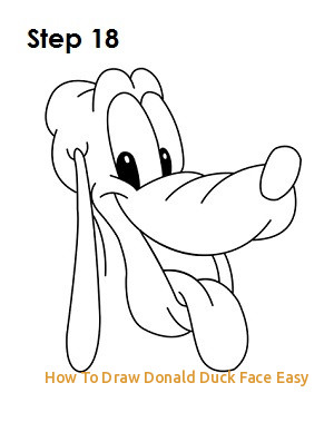 300x388 How To Draw Donald Duck Face Easy Pluto Drawings Bing Images - Duck Drawing Easy