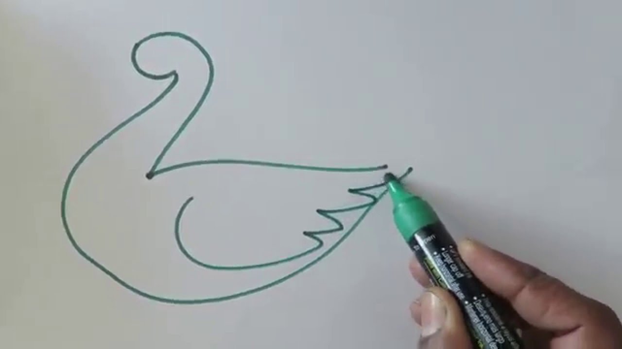 1280x720 How To Draw An Easy Duck - Duck Drawing Easy