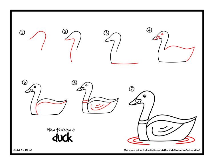 750x580 How To Draw A Duck - Duck Drawing For Kids