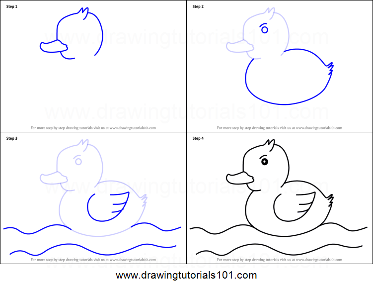 Duck Drawing For Kids at PaintingValley.com | Explore collection of ...