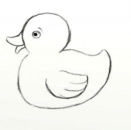 260x258 how to draw a rubber duck crafts duck drawing, drawings, duck - Duck Drawing For Kids