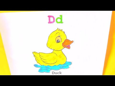 480x360 Coloring Pages For Kids Fun Learning How To Color Duck Drawing - Duck Drawing For Kids