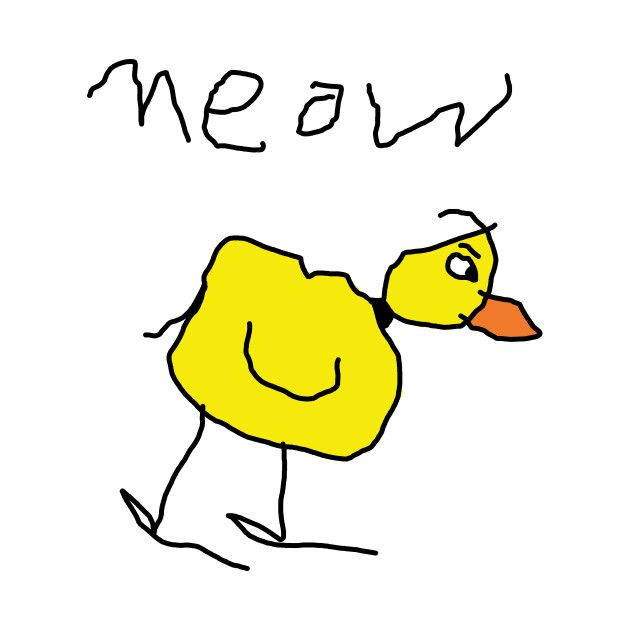 630x630 Meow The Duck, Kid Hand Drawing - Duck Drawing For Kids