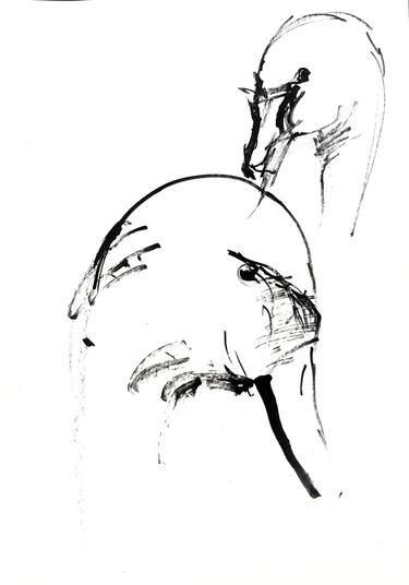 375x536 Duck Swan Sketch Drawing - Duck Drawing Images