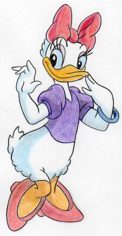 484x932 How To Draw Daisy Duck In Few Simple St - Duck Drawing Images
