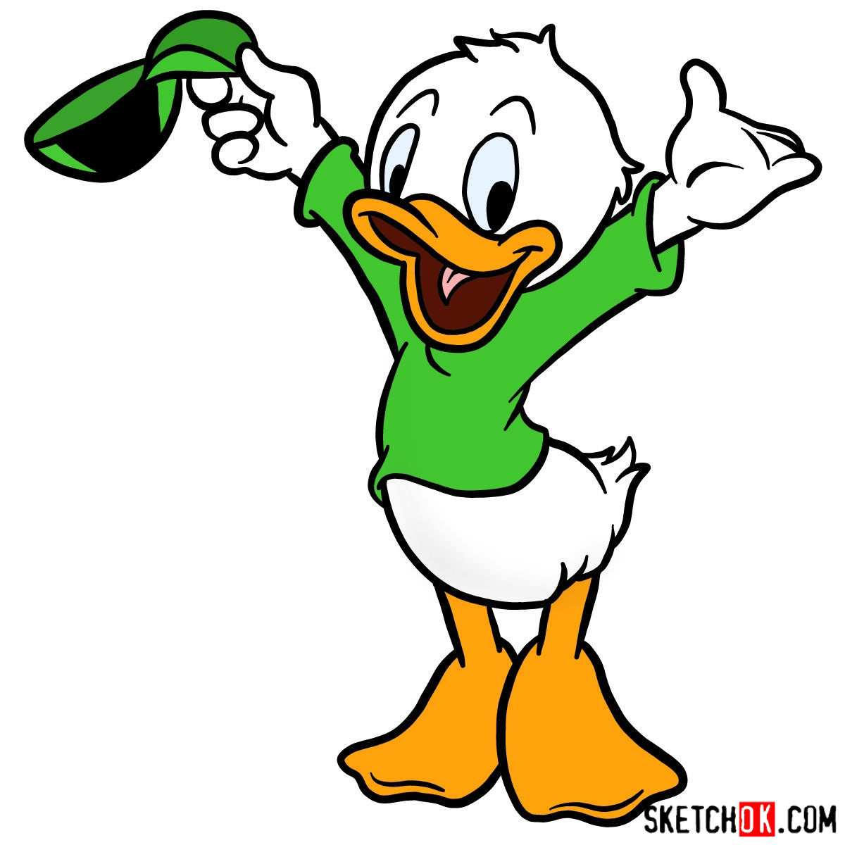 1200x1200 How To Draw Louie Duck - Duck Drawing Images
