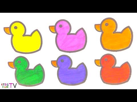 480x360 Learn Colors And How To Draw Duck Coloring Pages And Drawing - Duck Drawing Kids