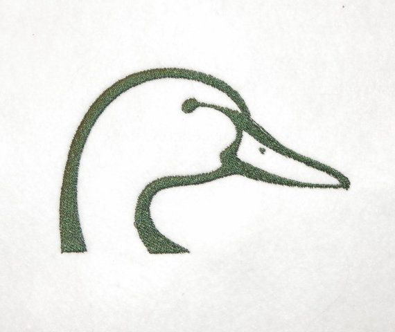 570x480 Duck Head Outline Machine Embroidery Design - Duck Head Drawing