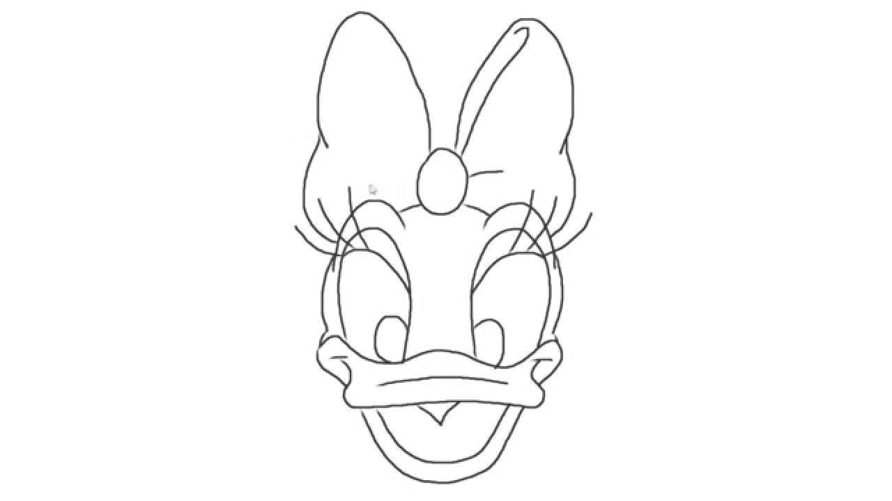 1280x720 How To Draw A Daisy Duck On A Minute! - Duck Head Drawing