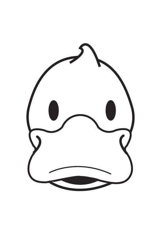 531x750 Coloring - Duck Head Drawing