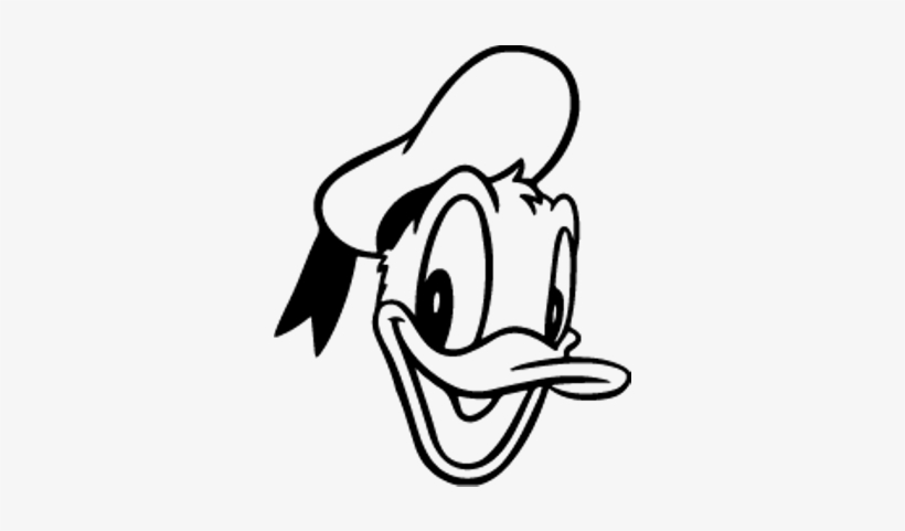 820x481 Donald Duck Head Drawing Transparent Png - Duck Head Drawing