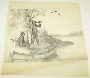 300x261 Reinhold H Palenske - Duck Hunting Drawings