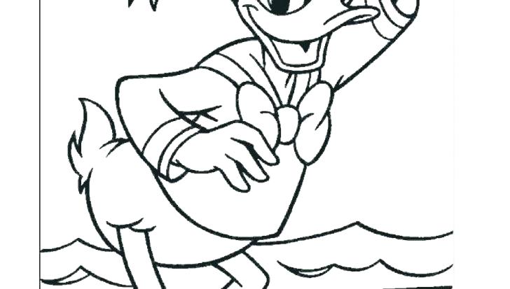 728x413 Easy Disney Coloring Pages For Teens Adults Duck Line Drawing - Duck Line Drawing
