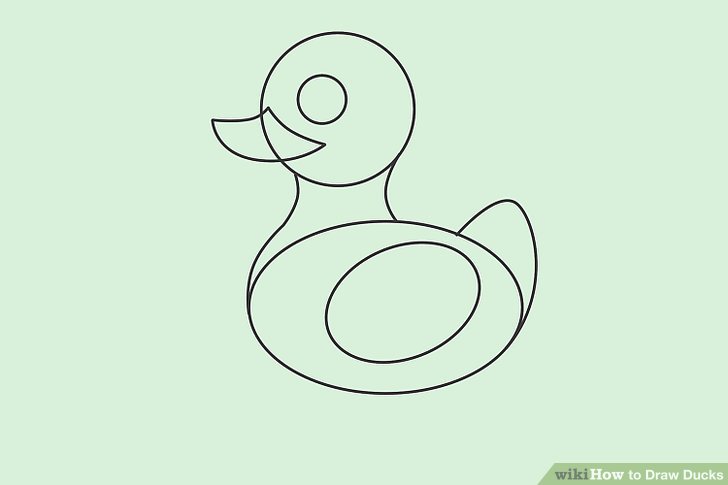 728x485 How To Draw Ducks - Duck Line Drawing