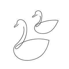 240x240 One Line Drawing Photos, Royalty Free Images, Graphics, Vectors - Duck Line Drawing