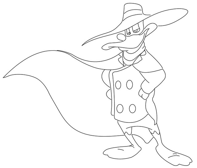 640x546 Darkwing Duck Line Drawing Sy Lunaaisa - Duck Line Drawing