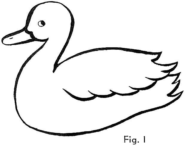 618x494 Duck Crafts For Kids Ideas To Make Ducks With Easy Arts - Duck Line Drawing
