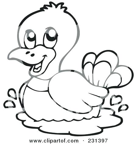 450x470 Duck Outline Drawing Rubber Coloring - Duck Outline Drawing