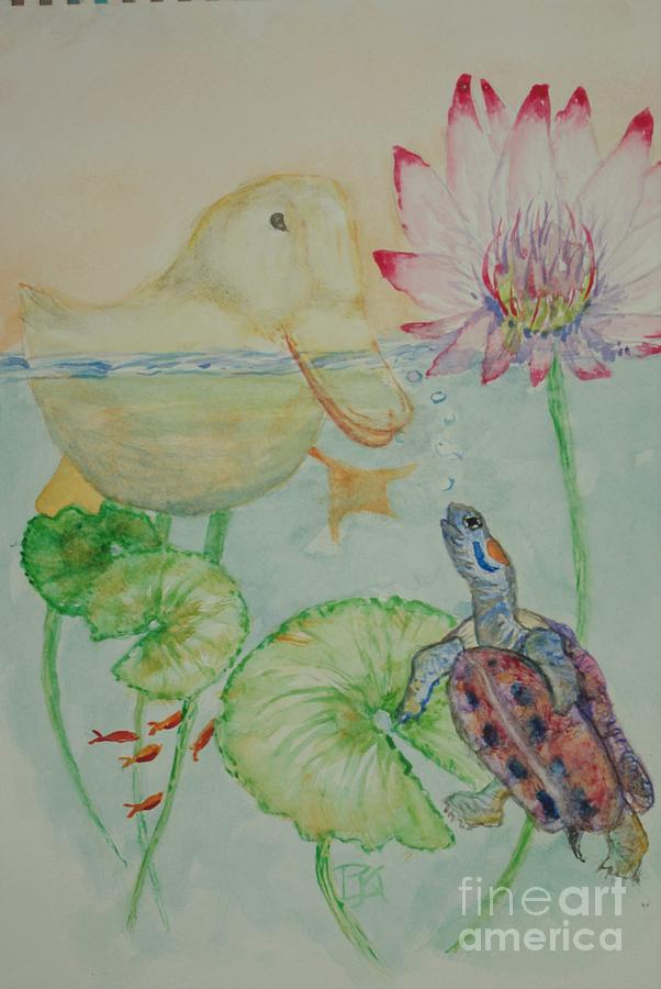 602x900 duck pond painting - Duck Pond Drawing