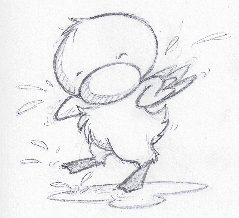 800x729 Mindflight Day Creative Challenge Day Drawing - Duckling Drawing