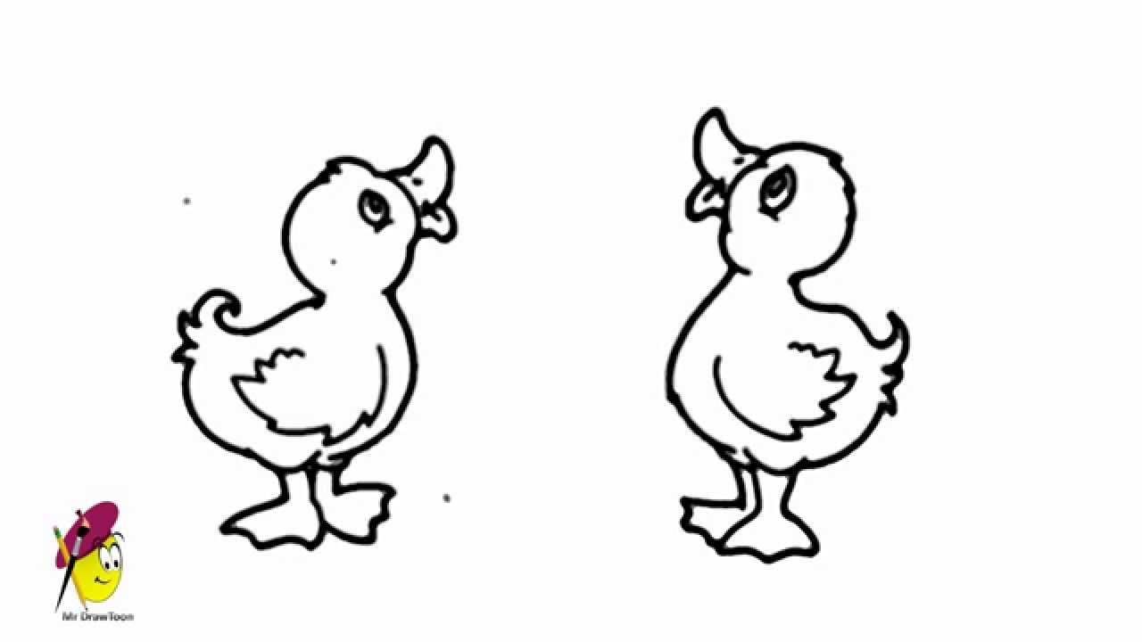 1280x720 Quack Quack Ducklings - Duckling Drawing