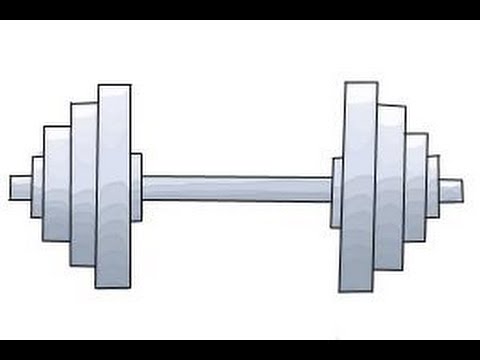 480x360 How To Draw A Dumbbell - Dumbbell Drawing