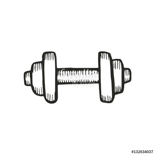 Dumbbell Drawing at PaintingValley.com | Explore collection of Dumbbell