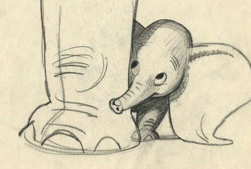 499x337 image about cute in drawings - Dumbo Drawing