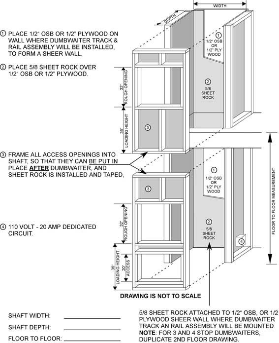 567x695 build or remodel your own house dumbwaiter plans if you're going - Dumbwaiter Drawing