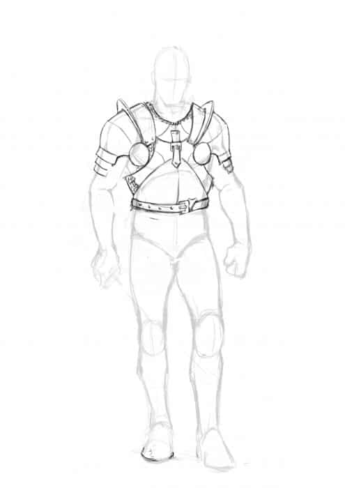 495x700 How To Draw A Knight Step - Dummy Drawing