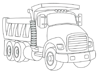 400x297 how to draw dump truck - Dump Truck Drawing