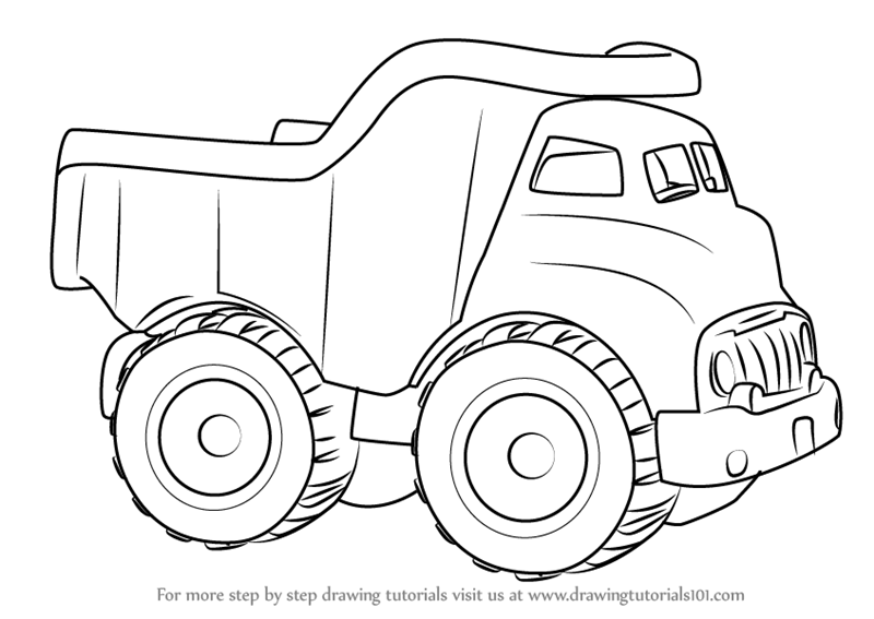 800x567 learn how to draw a dump truck for kids - Dump Truck Drawing