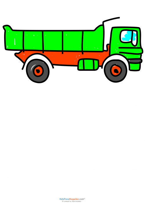 500x706 learn to draw construction equipment dump truck - Dump Truck Drawing