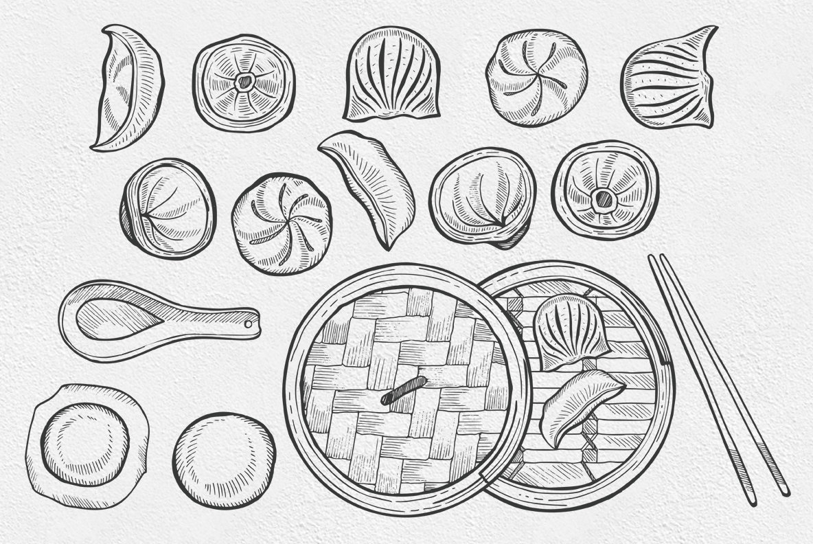 1184x792 Dumpling Food Illustrations - Dumpling Drawing