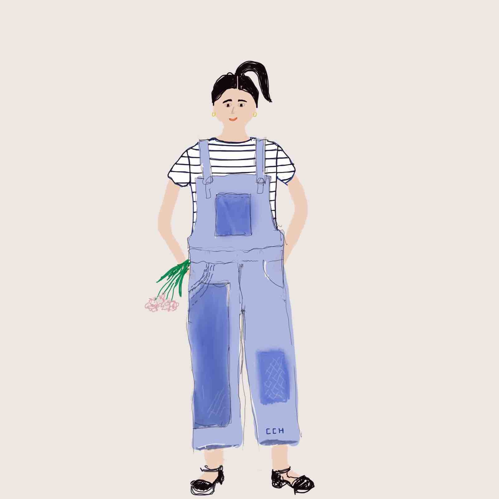 1600x1600 f overalls are a girl's best friend - Dungarees Drawing