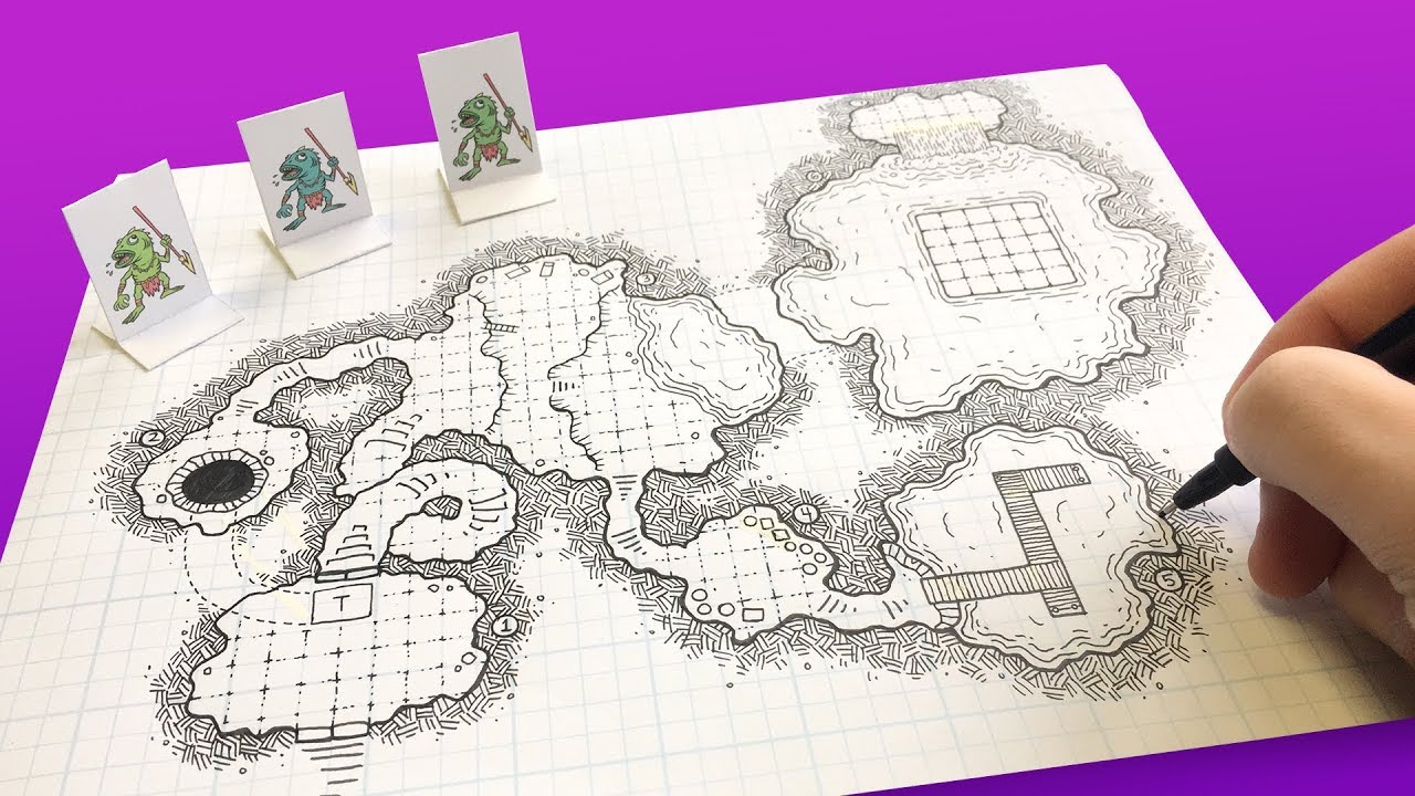 1280x720 How To Design And Draw And Dampd Dungeon Map! - Dungeon Drawing