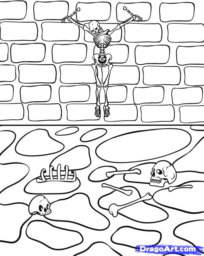 699x879 How To Draw A Dungeon, Step - Dungeon Drawing