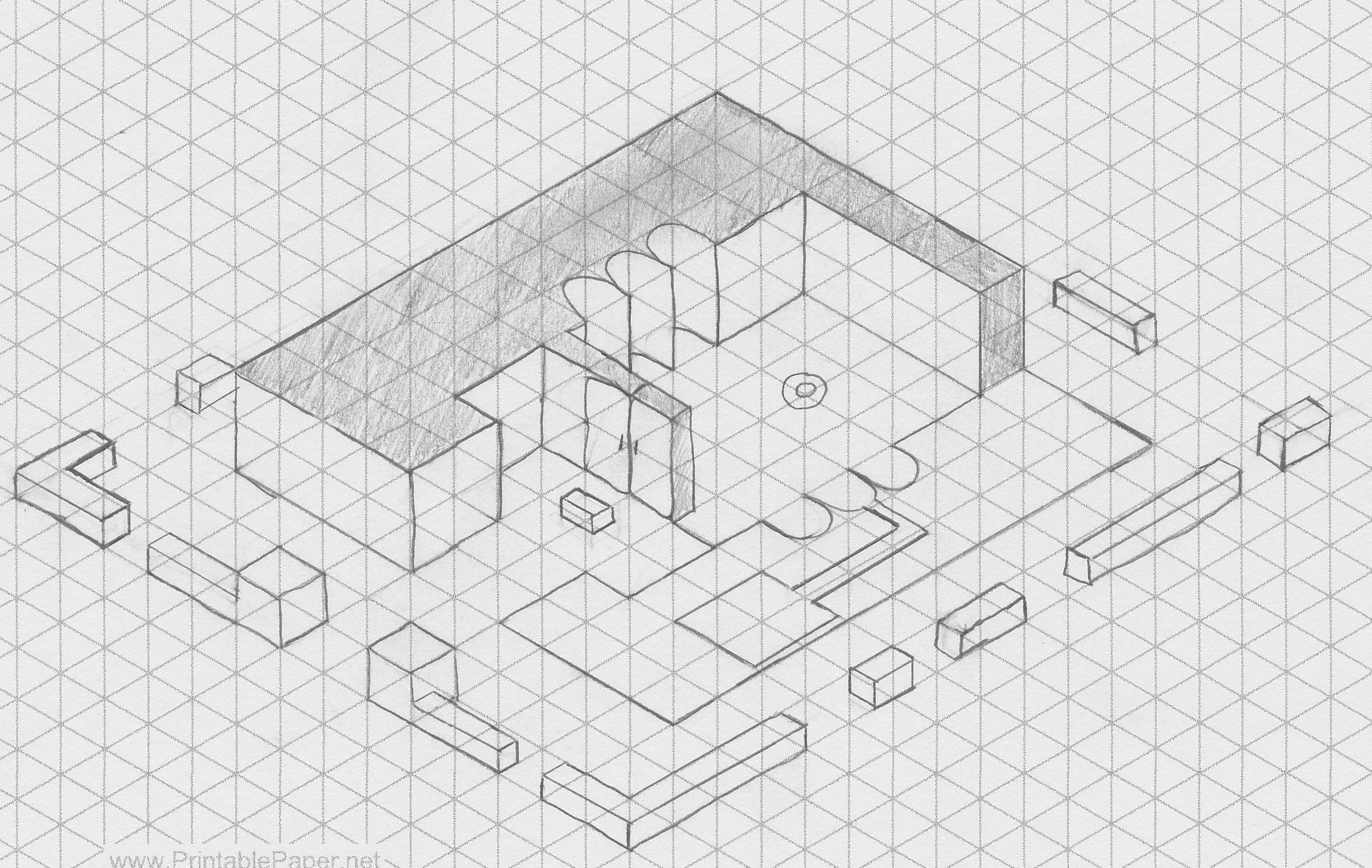 4073x2577 Isometric Dungeon Drawing Small Bits Steemit - Dungeon Drawing