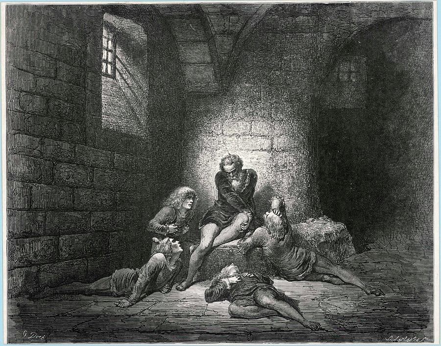 900x705 Prisoners In A Dungeon Drawing - Dungeon Drawing