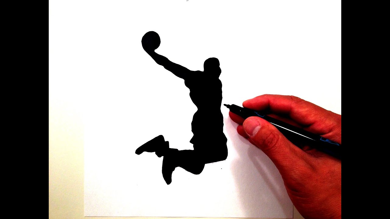 1280x720 how to draw the lebron james dunk logo - Dunk Drawing