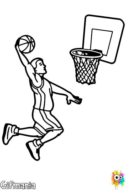 480x720 basketball slam dunk - Dunk Drawing