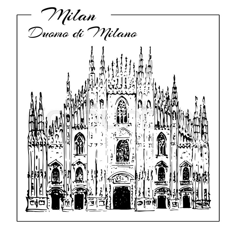 800x800 duomo di milano travel italy icon stock vector colourbox - Duomo Drawing